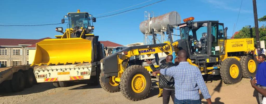 Brand New Motor Grader and Wheel loader for the district.